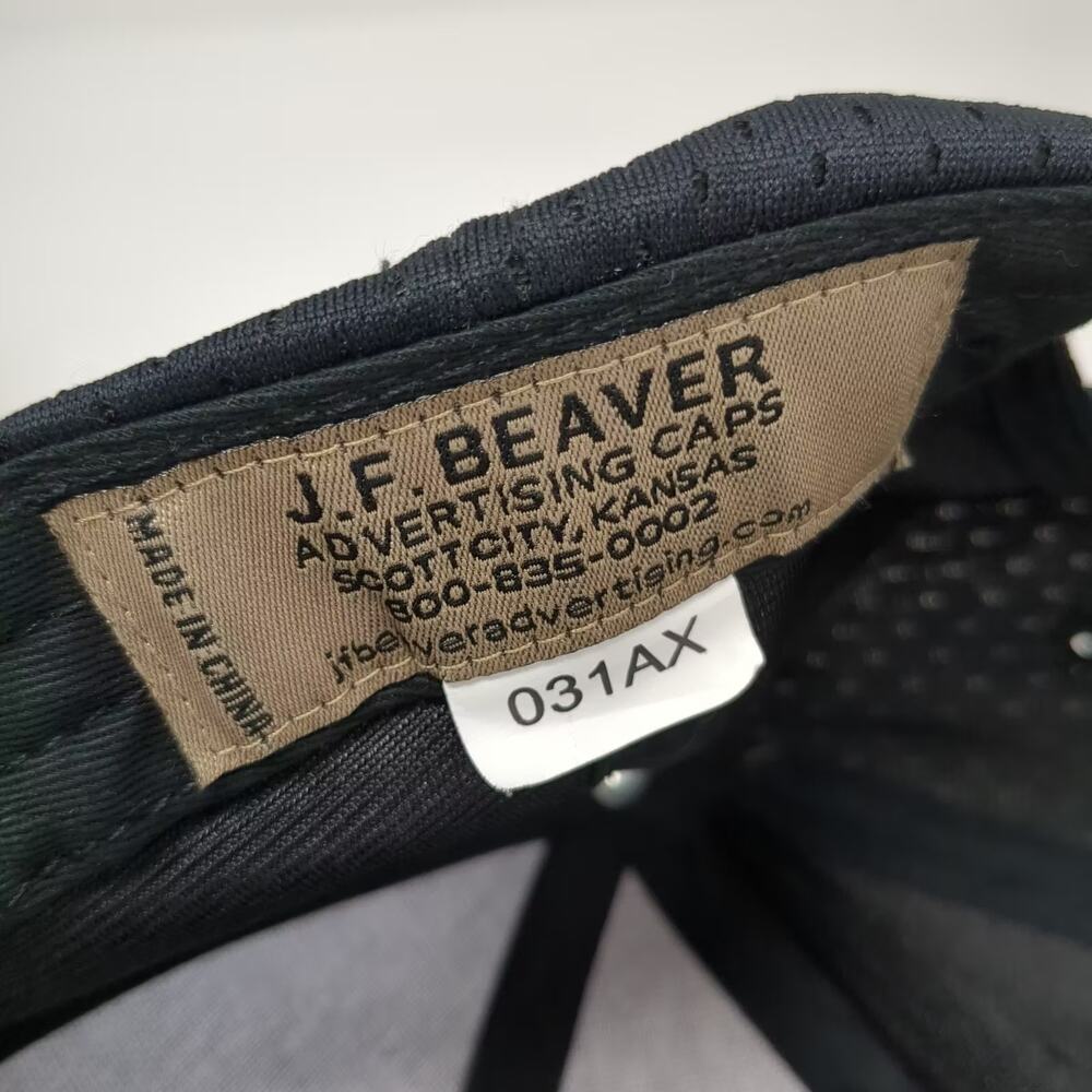 J.F. Beaver Ward Feed Yard Baseball Cap Black Purple Hat OS Strapback Perforated - Picture 9 of 9